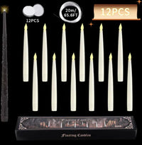 LED Floating Candles With Candle Sticks and Wand