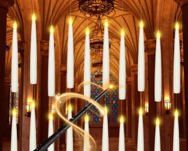 LED Floating Candles With Candle Sticks and Wand